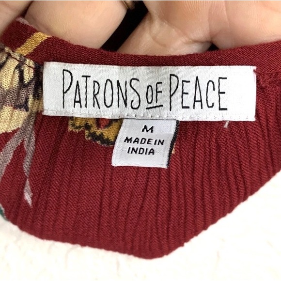 Patrons of Peace Womens Dress M Knee Length Fall Autumn Colorful Floral Mini - Picture 3 of 7